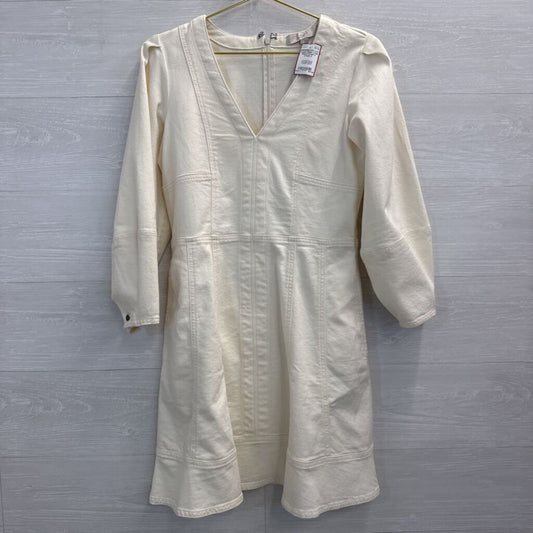 Loft Cream Denim Long Sleeve Dress 2