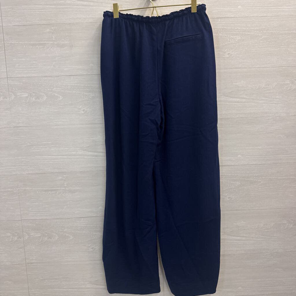 Navy/ White Side Stripe Track Pants Extra Small