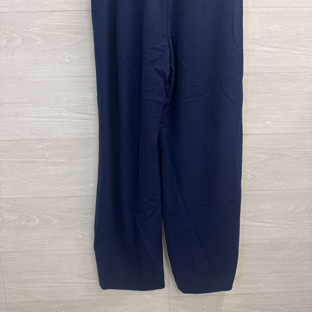 Navy/ White Side Stripe Track Pants Extra Small