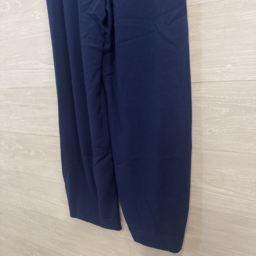 Navy/ White Side Stripe Track Pants Extra Small