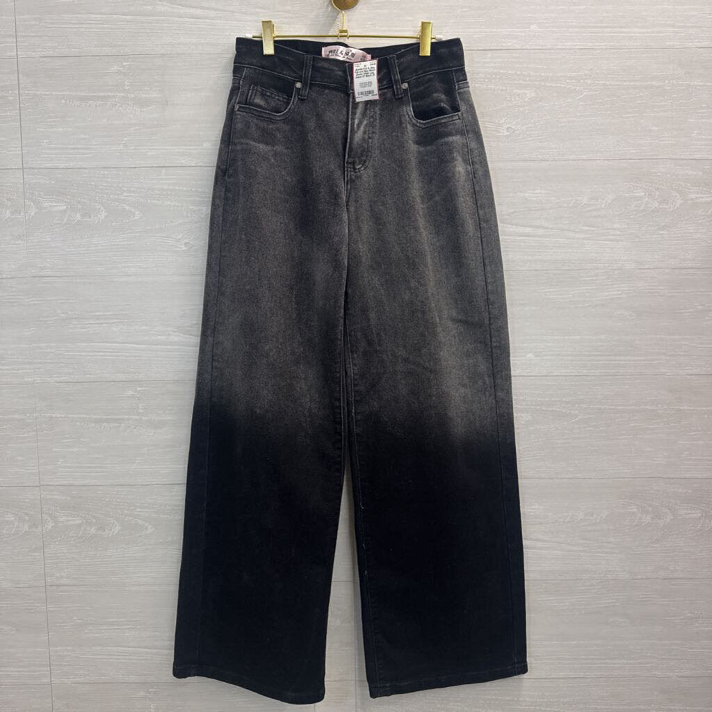 Pull and Slay Black Denim Wide Leg Jeans 27