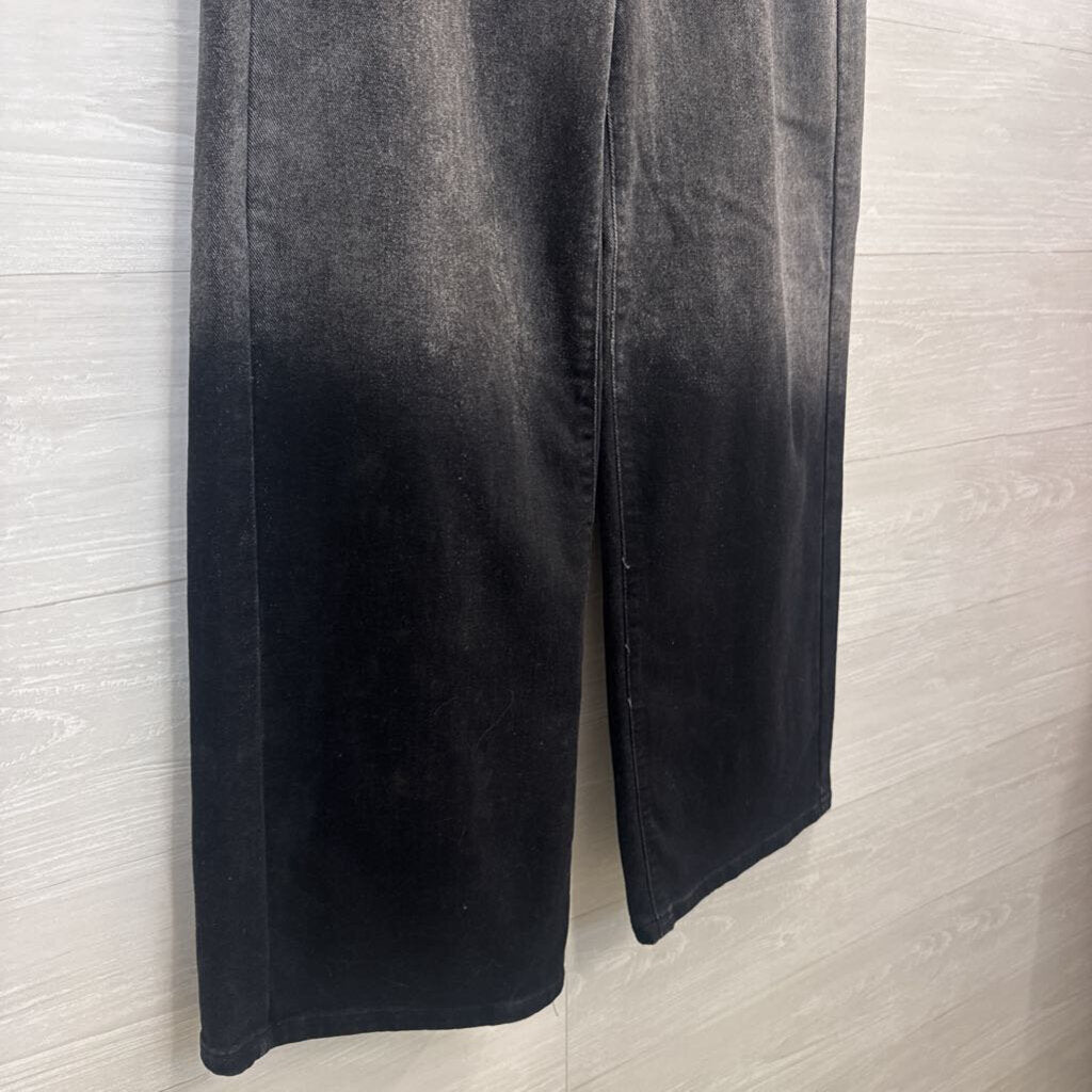 Pull and Slay Black Denim Wide Leg Jeans 27
