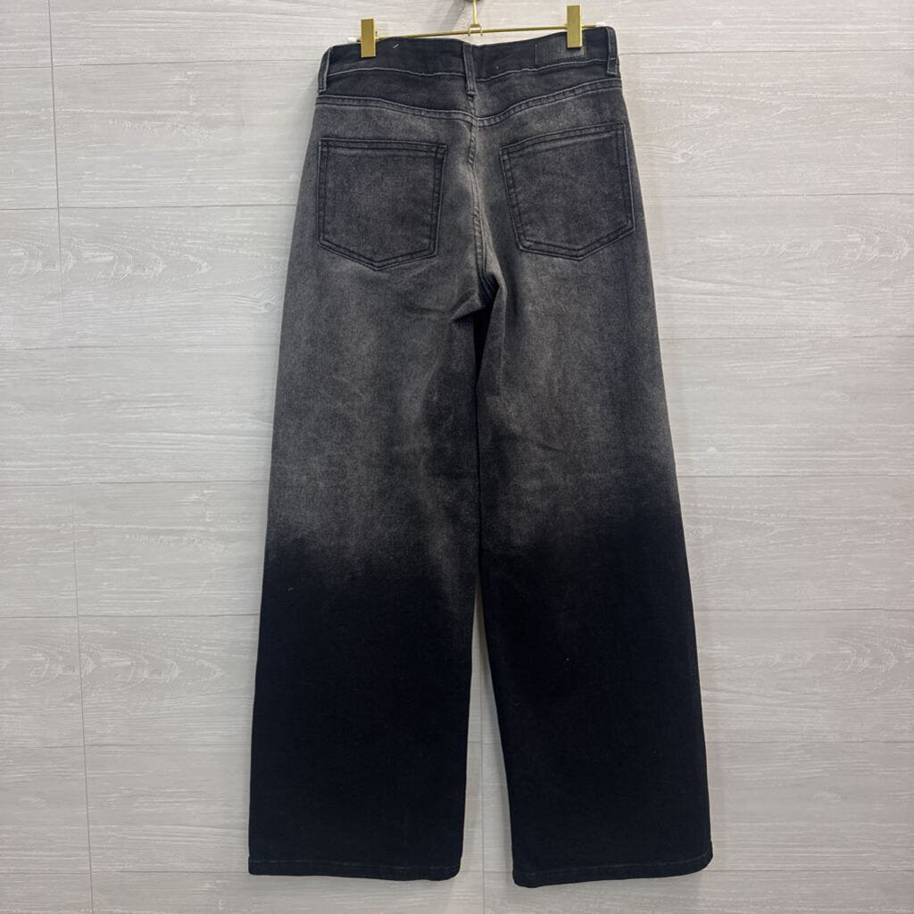 Pull and Slay Black Denim Wide Leg Jeans 27