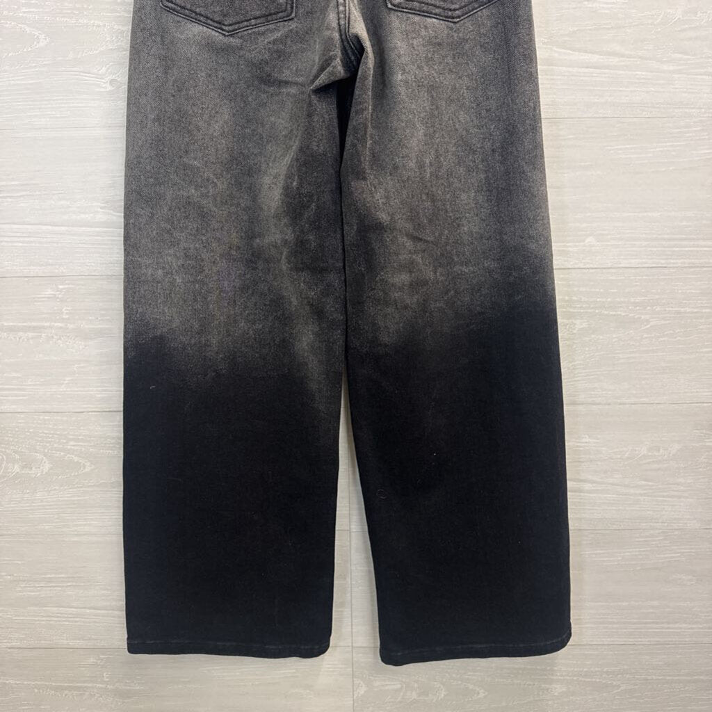 Pull and Slay Black Denim Wide Leg Jeans 27