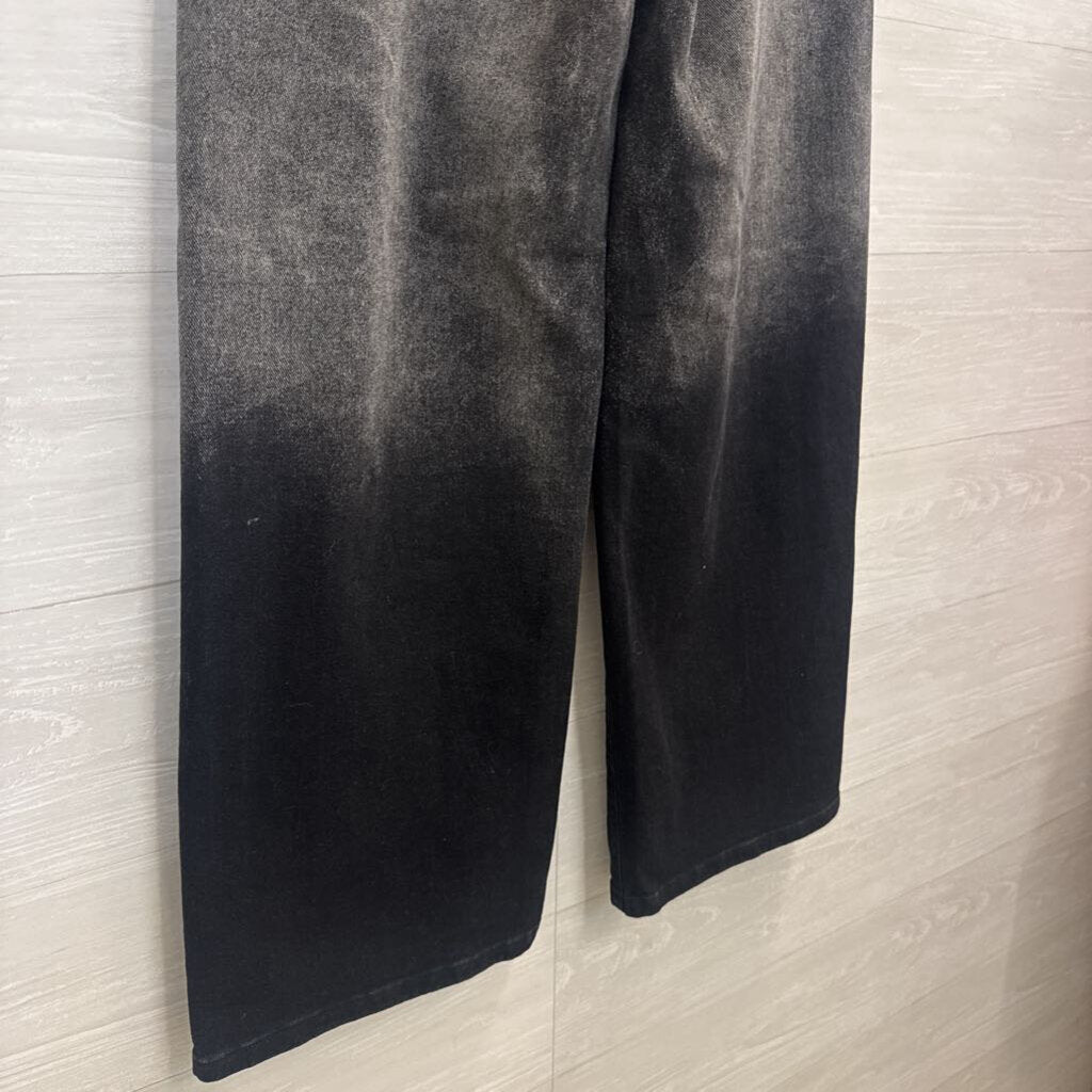 Pull and Slay Black Denim Wide Leg Jeans 27