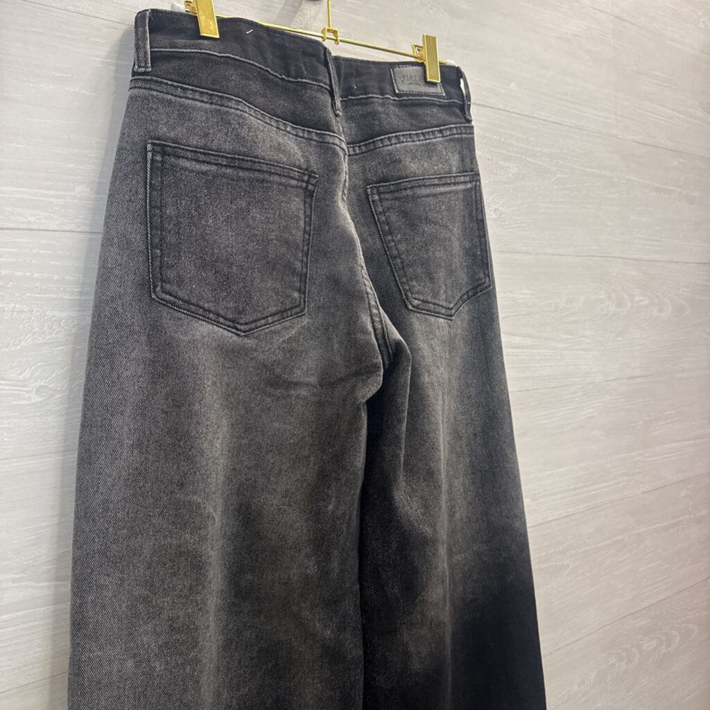 Pull and Slay Black Denim Wide Leg Jeans 27