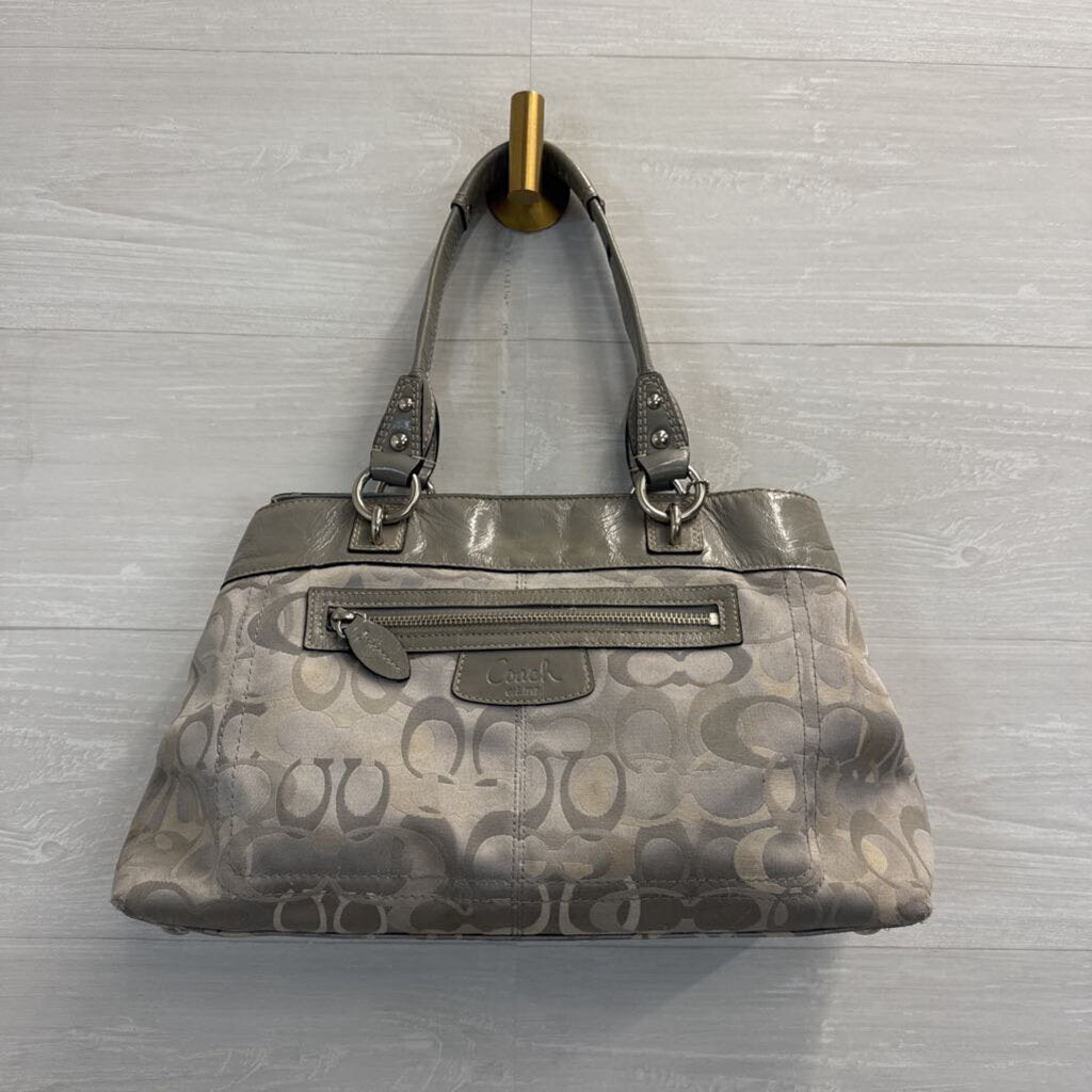 Vintage Coach Grey Penelope Signature Shoulder Purse