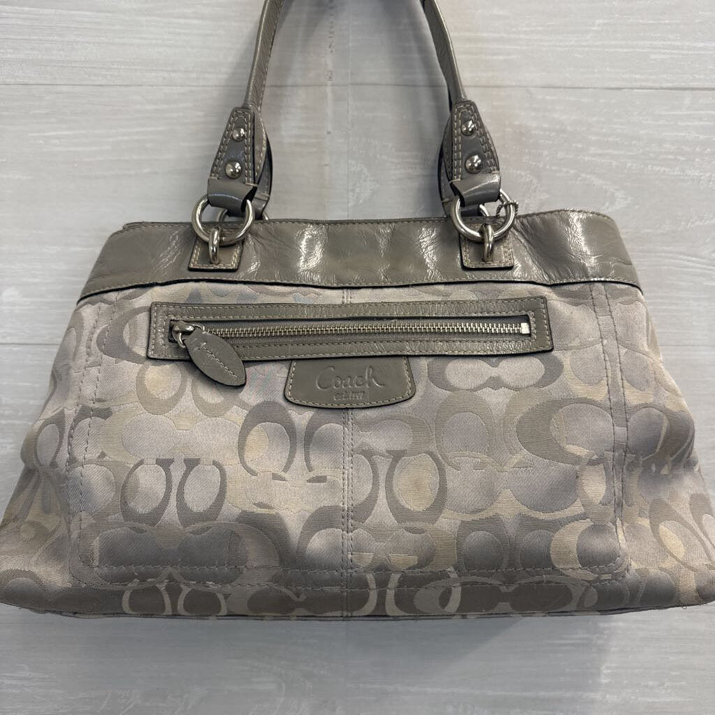 Vintage Coach Grey Penelope Signature Shoulder Purse