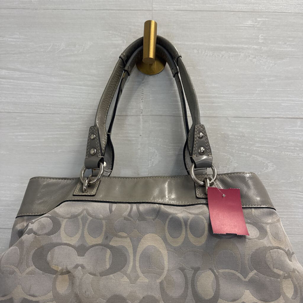 Vintage Coach Grey Penelope Signature Shoulder Purse
