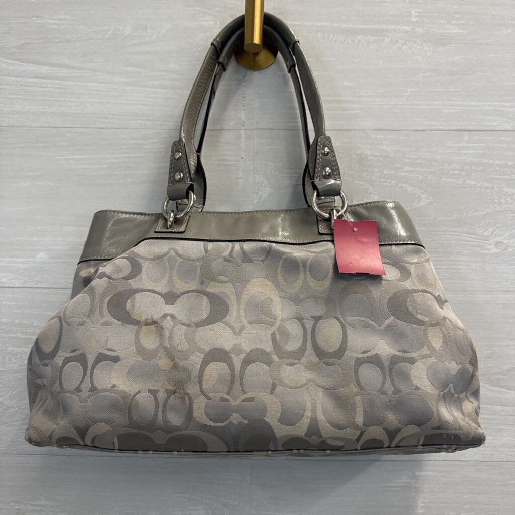 Vintage Coach Grey Penelope Signature Shoulder Purse