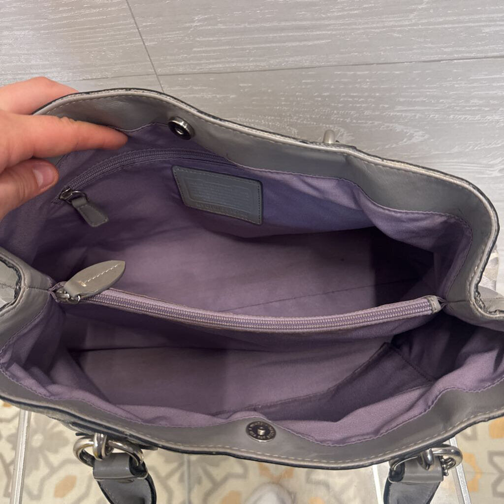 Vintage Coach Grey Penelope Signature Shoulder Purse