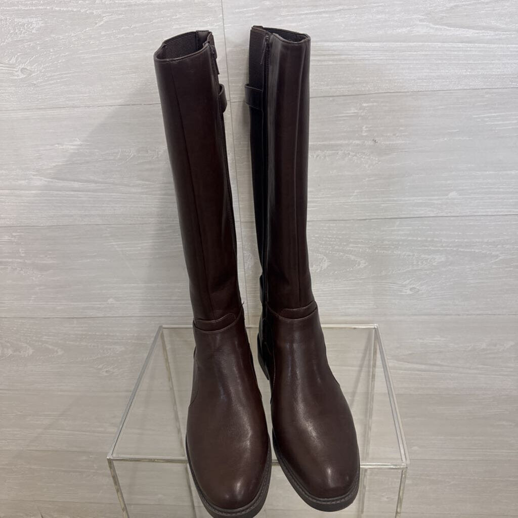 Kelly and Katie Brown Leather Shry Tall Riding Boots 10