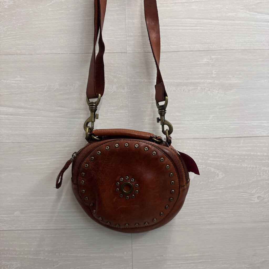 Spaghetti Western Brown Leather Canteen Crossbody Purse
