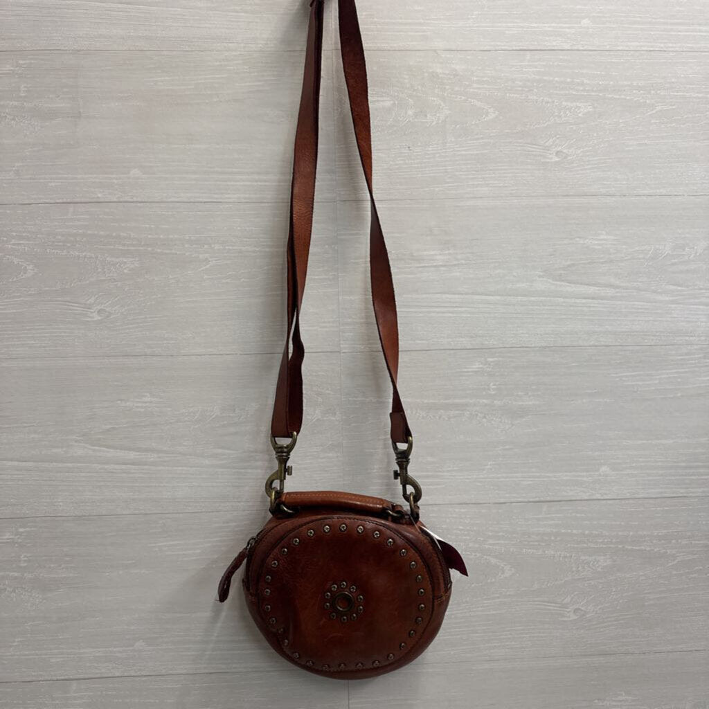 Spaghetti Western Brown Leather Canteen Crossbody Purse