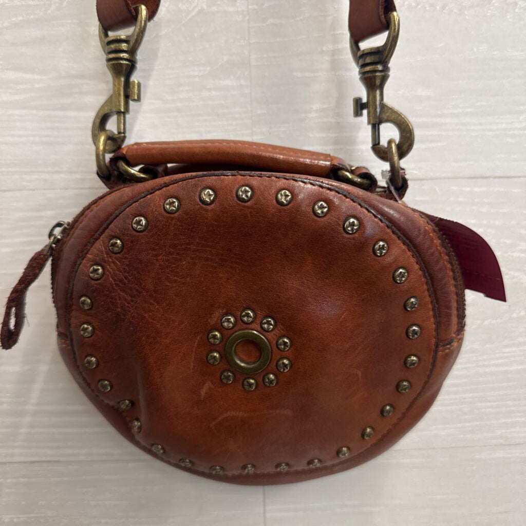 Spaghetti Western Brown Leather Canteen Crossbody Purse