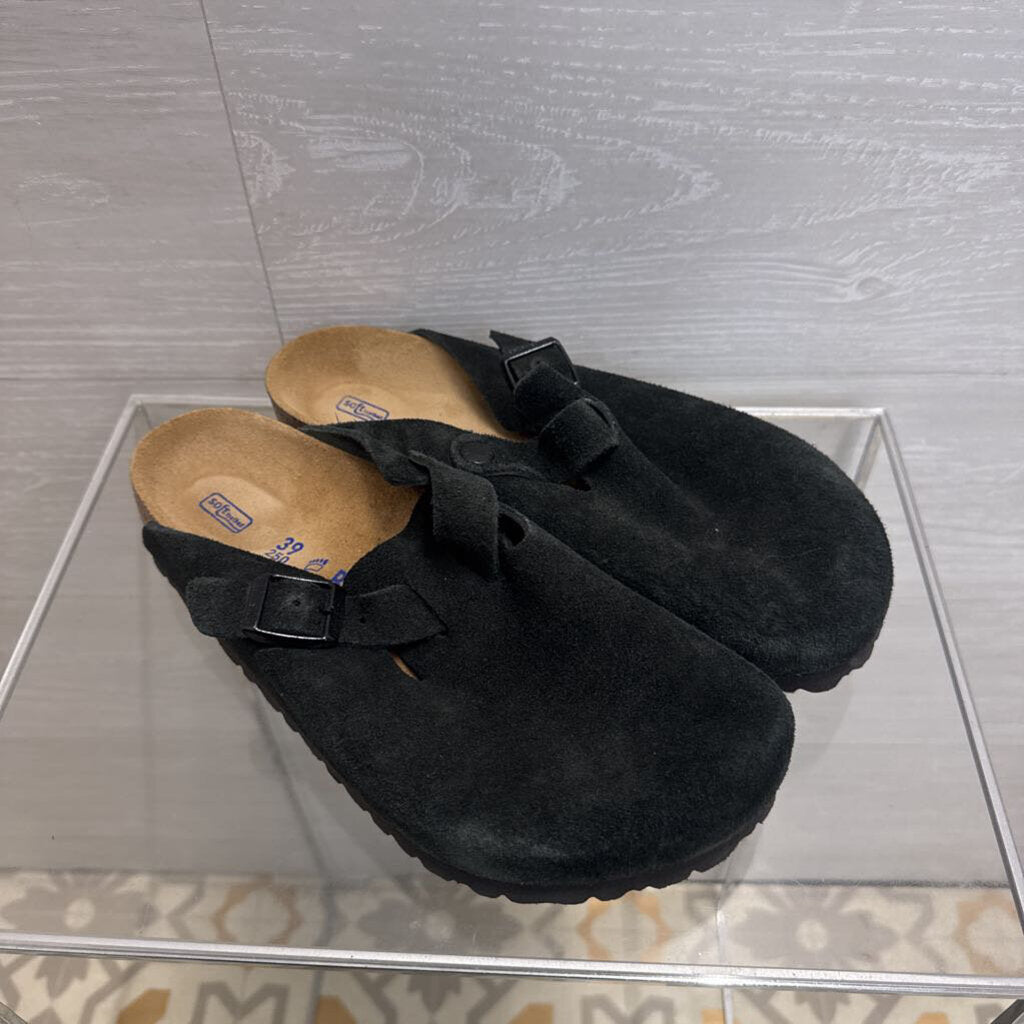 Birkenstock Black Suede Clogs 39