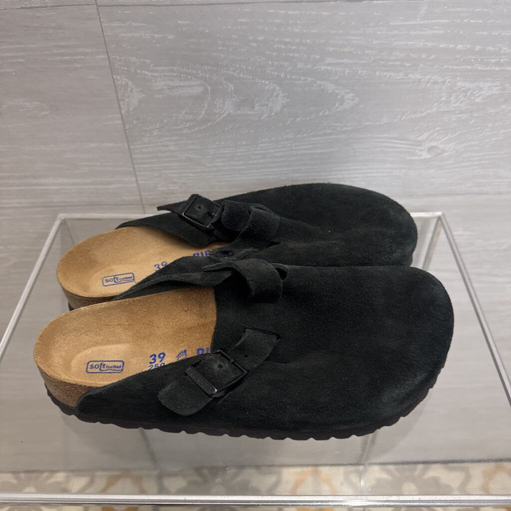 Birkenstock Black Suede Clogs 39