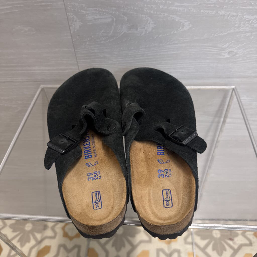 Birkenstock Black Suede Clogs 39