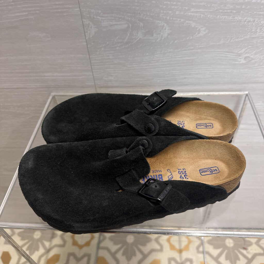 Birkenstock Black Suede Clogs 39