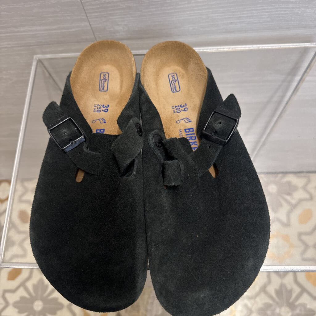 Birkenstock Black Suede Clogs 39