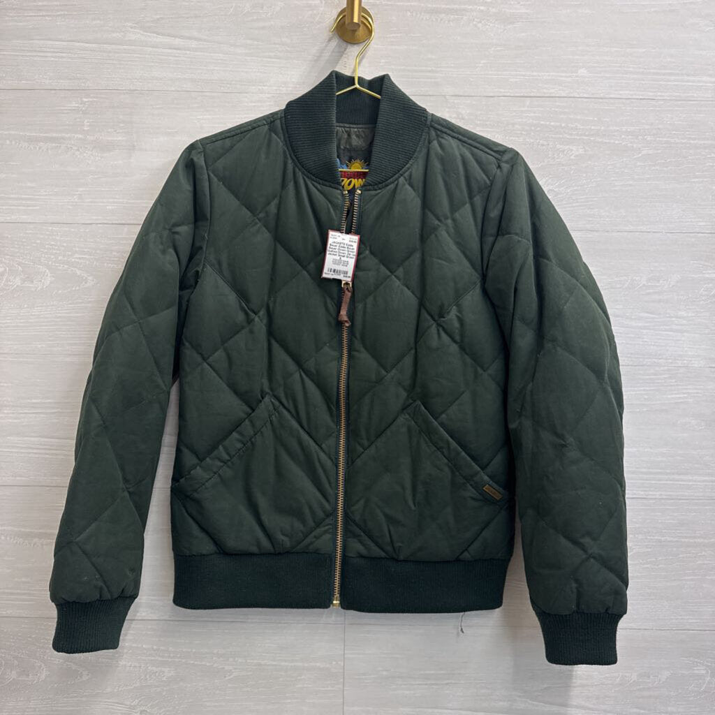 Eddie Bauer Bauer Down Green Quilted Down Zip Up Jacket Small