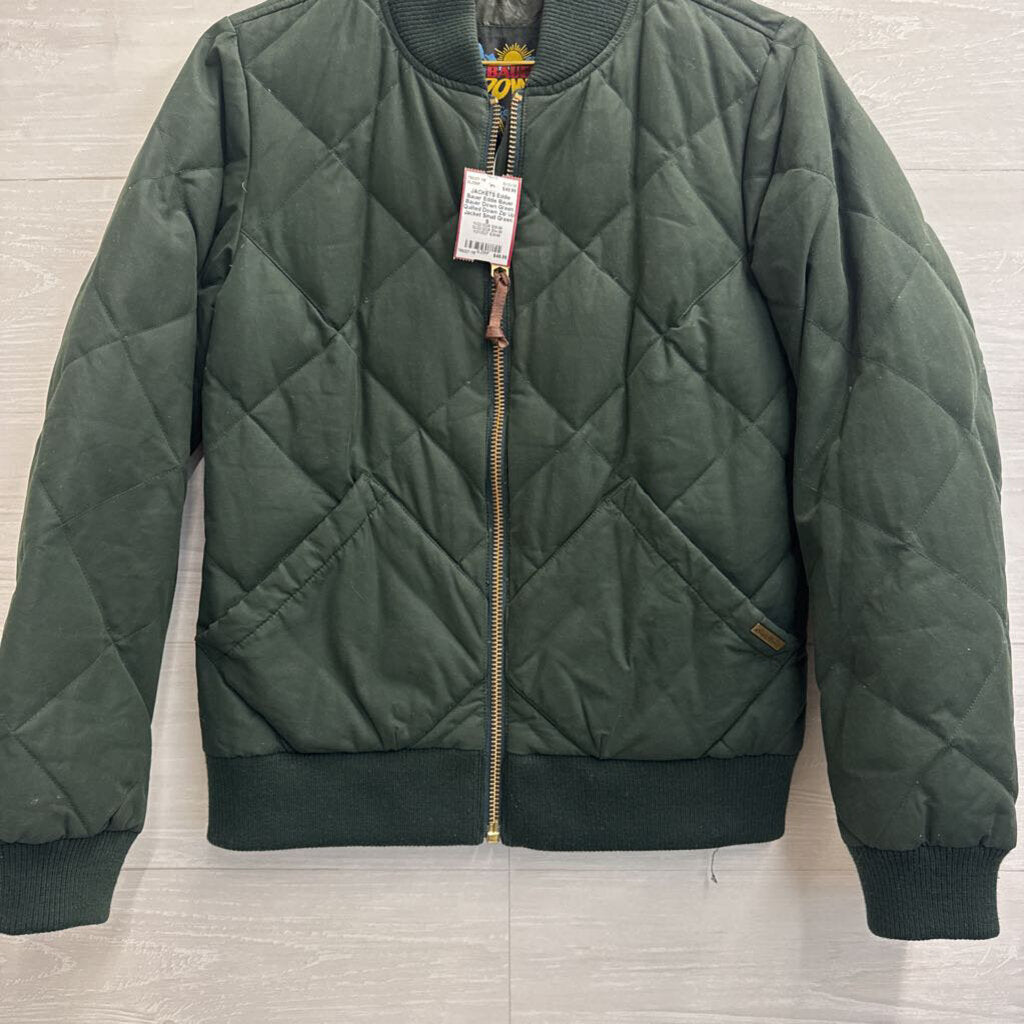 Eddie Bauer Bauer Down Green Quilted Down Zip Up Jacket Small