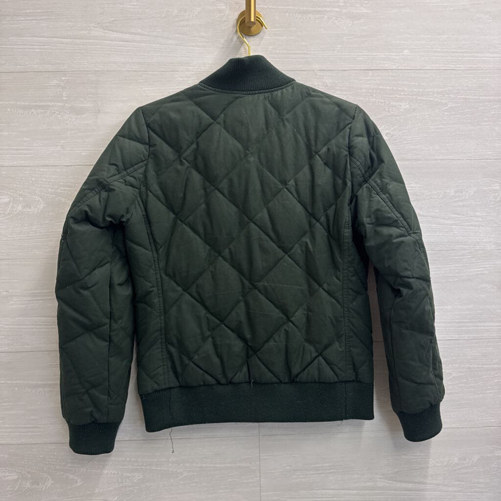 Eddie Bauer Bauer Down Green Quilted Down Zip Up Jacket Small