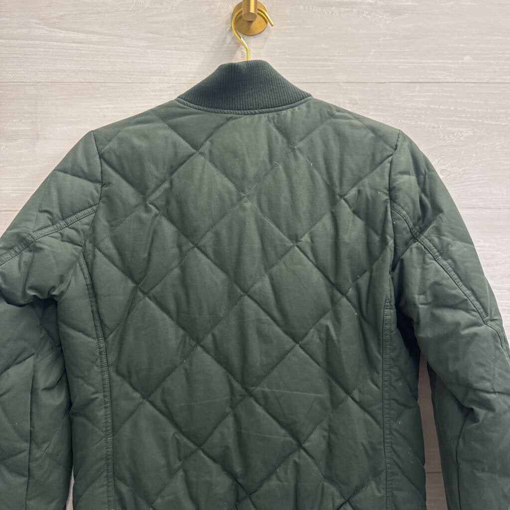 Eddie Bauer Bauer Down Green Quilted Down Zip Up Jacket Small