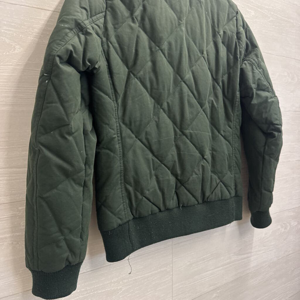 Eddie Bauer Bauer Down Green Quilted Down Zip Up Jacket Small
