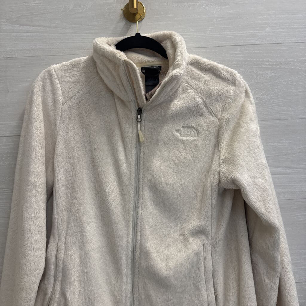 The North Face White Soft Fleece Zip Up Jacket Medium