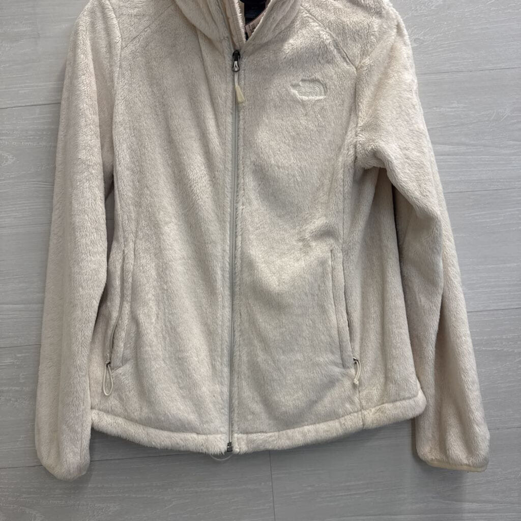 The North Face White Soft Fleece Zip Up Jacket Medium
