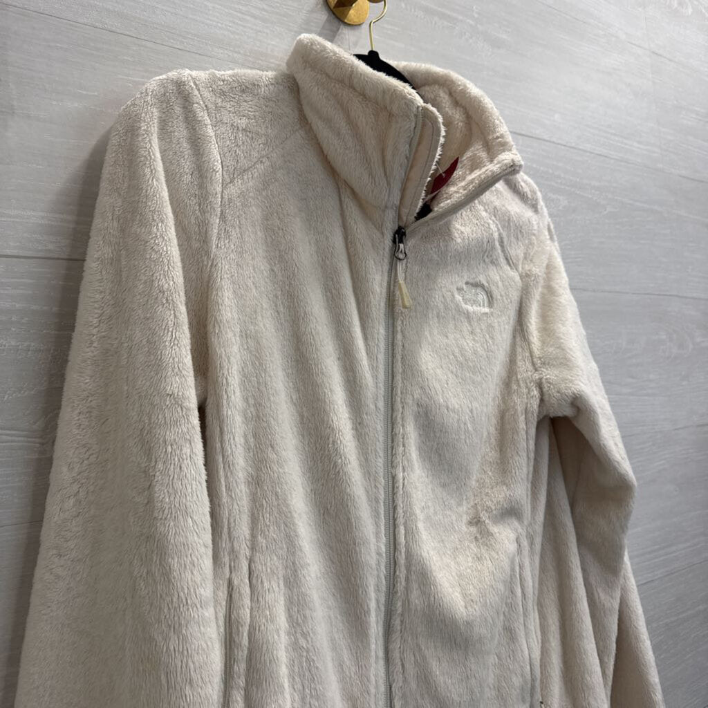 The North Face White Soft Fleece Zip Up Jacket Medium