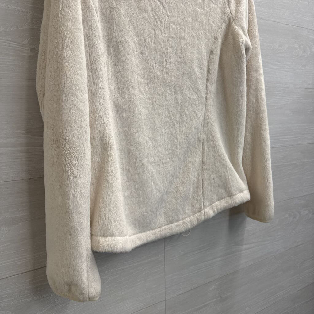 The North Face White Soft Fleece Zip Up Jacket Medium