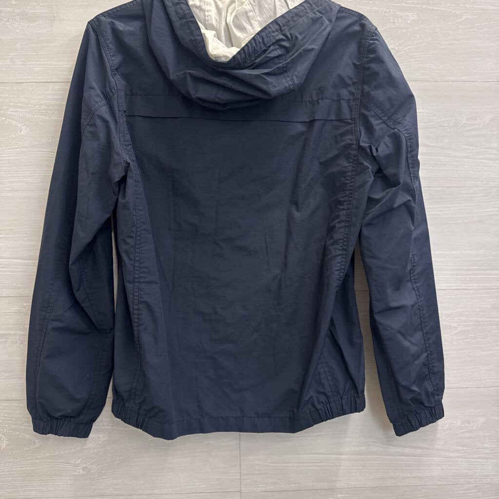 J Crew Navy Lightweight Hooded Zip Up Jacket Small