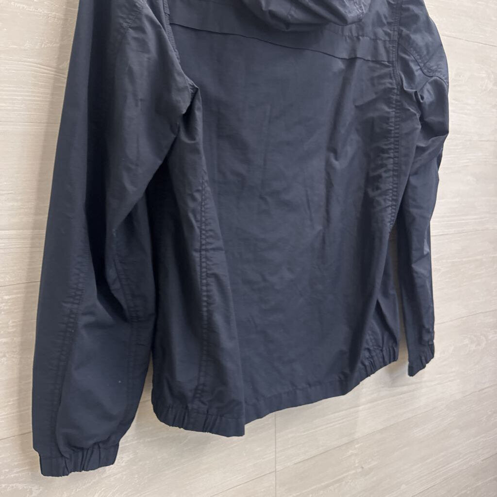 J Crew Navy Lightweight Hooded Zip Up Jacket Small