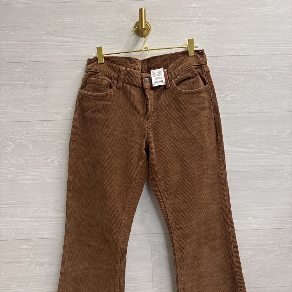 John Galt Brown Corduroy Flare Leg Pants Small