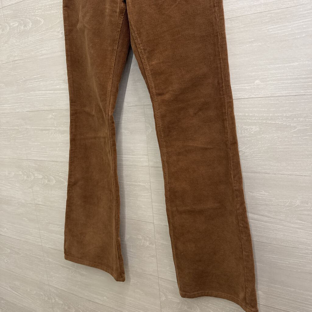 John Galt Brown Corduroy Flare Leg Pants Small