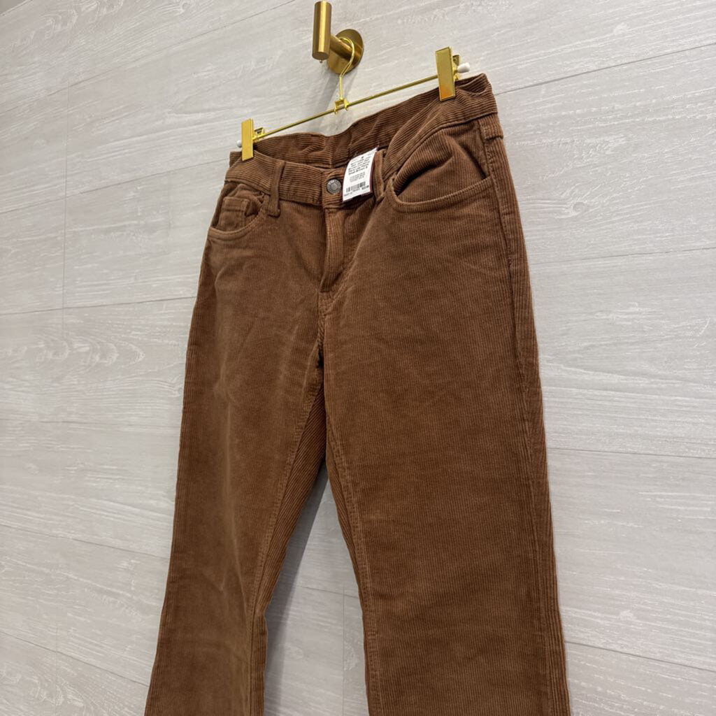 John Galt Brown Corduroy Flare Leg Pants Small
