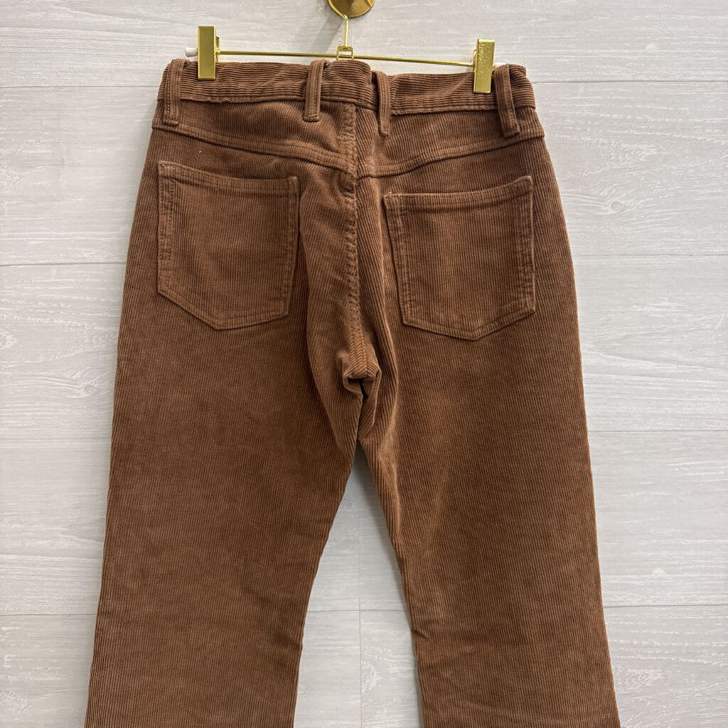 John Galt Brown Corduroy Flare Leg Pants Small