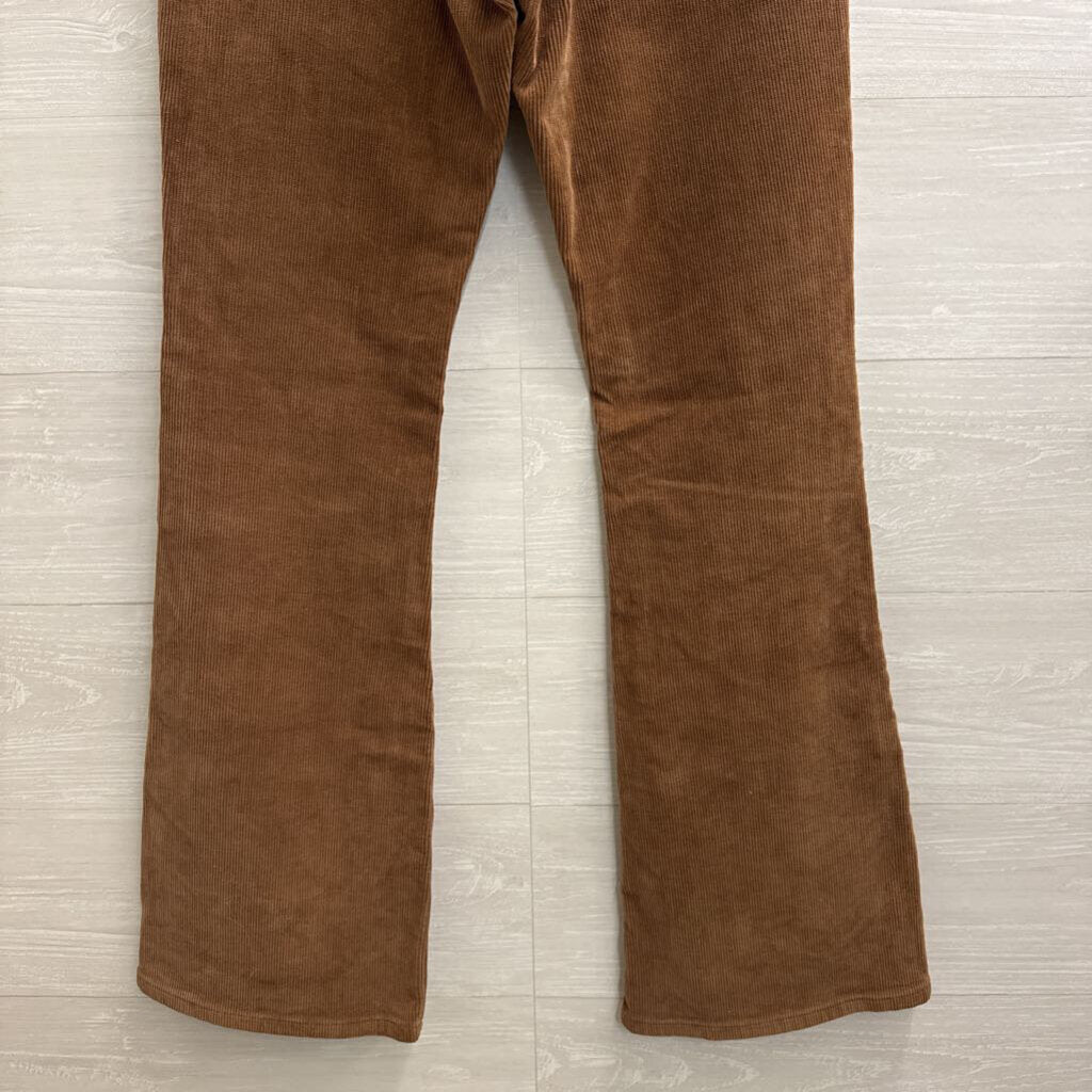 John Galt Brown Corduroy Flare Leg Pants Small