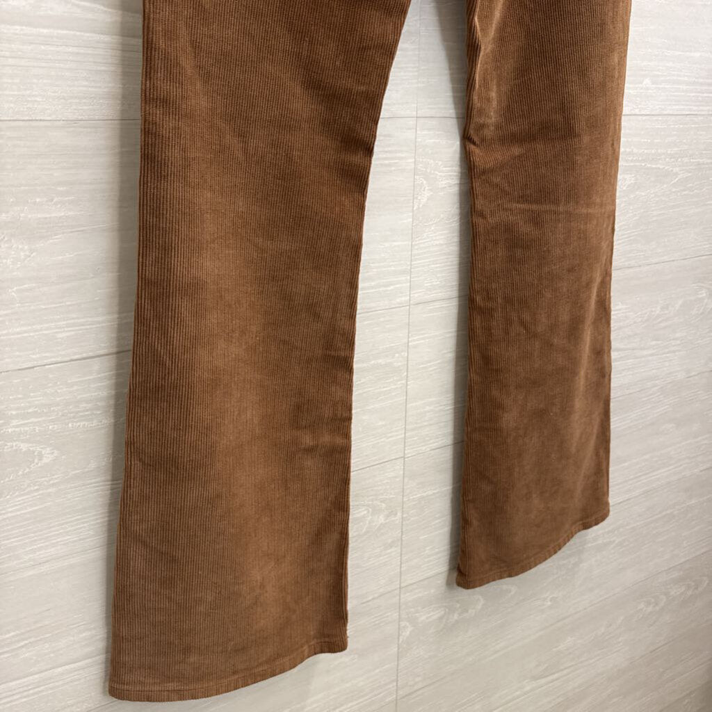 John Galt Brown Corduroy Flare Leg Pants Small