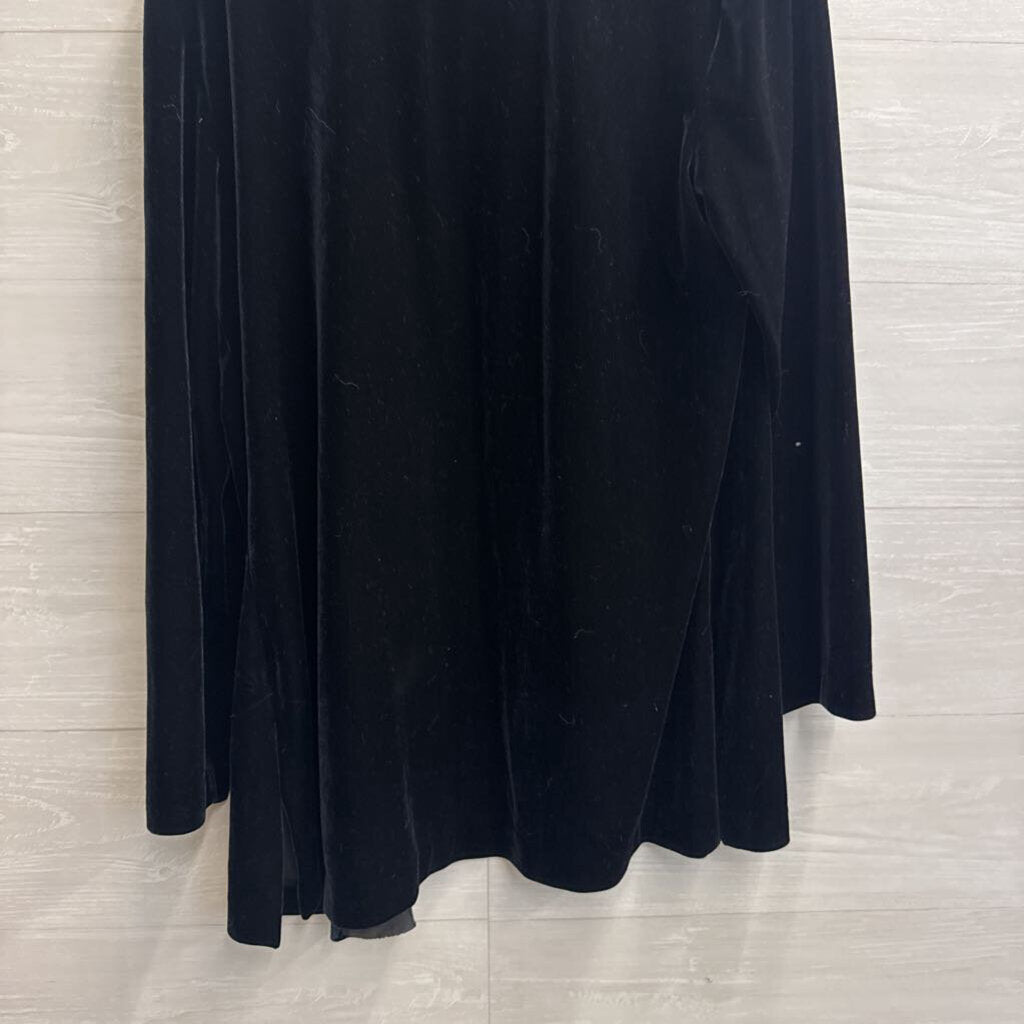Vintage JBS Black Velvet Hook Closure Jacket 12