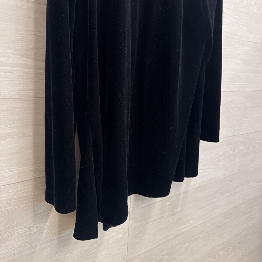 Vintage JBS Black Velvet Hook Closure Jacket 12