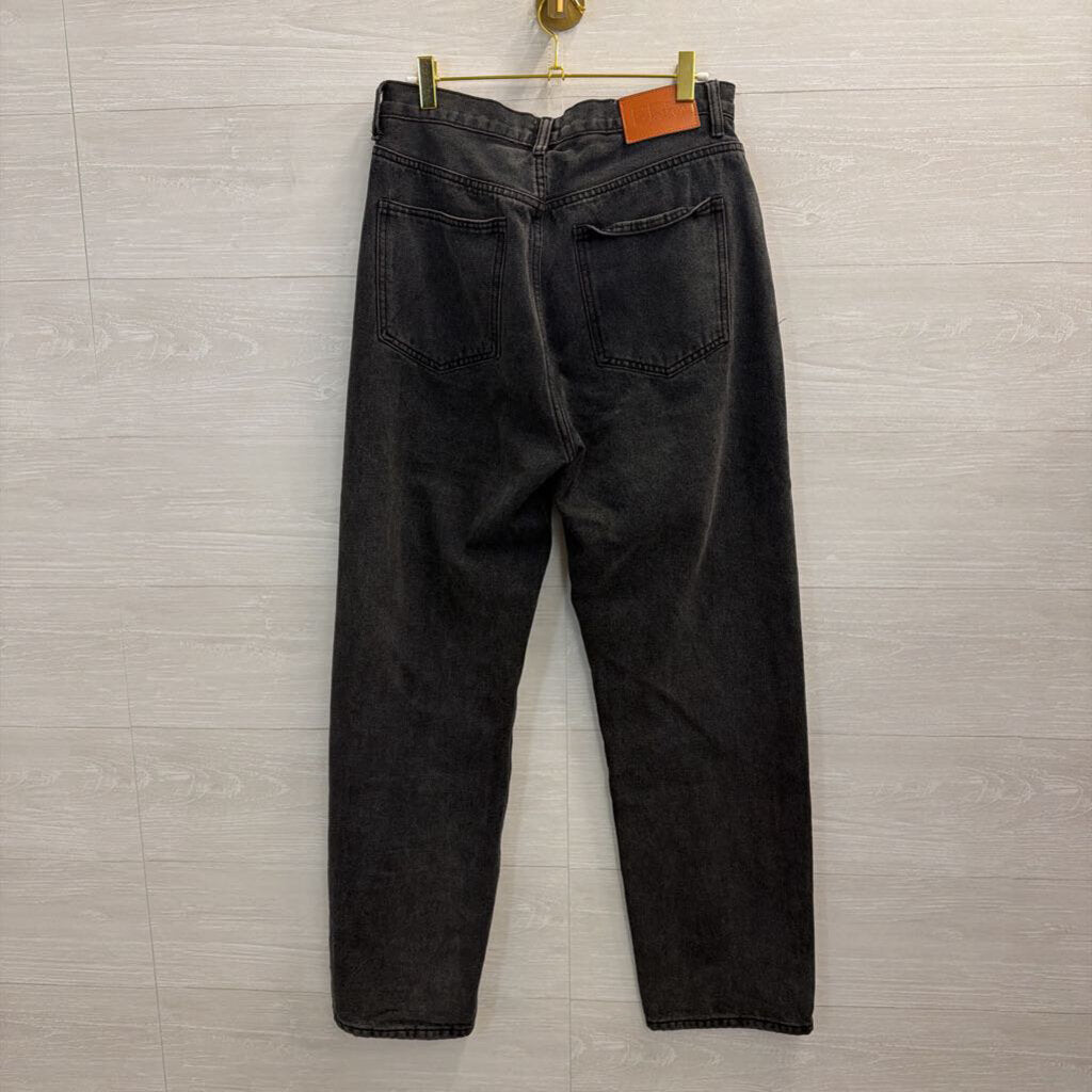 Princess Polly Black Denim Wide Leg Jeans 8