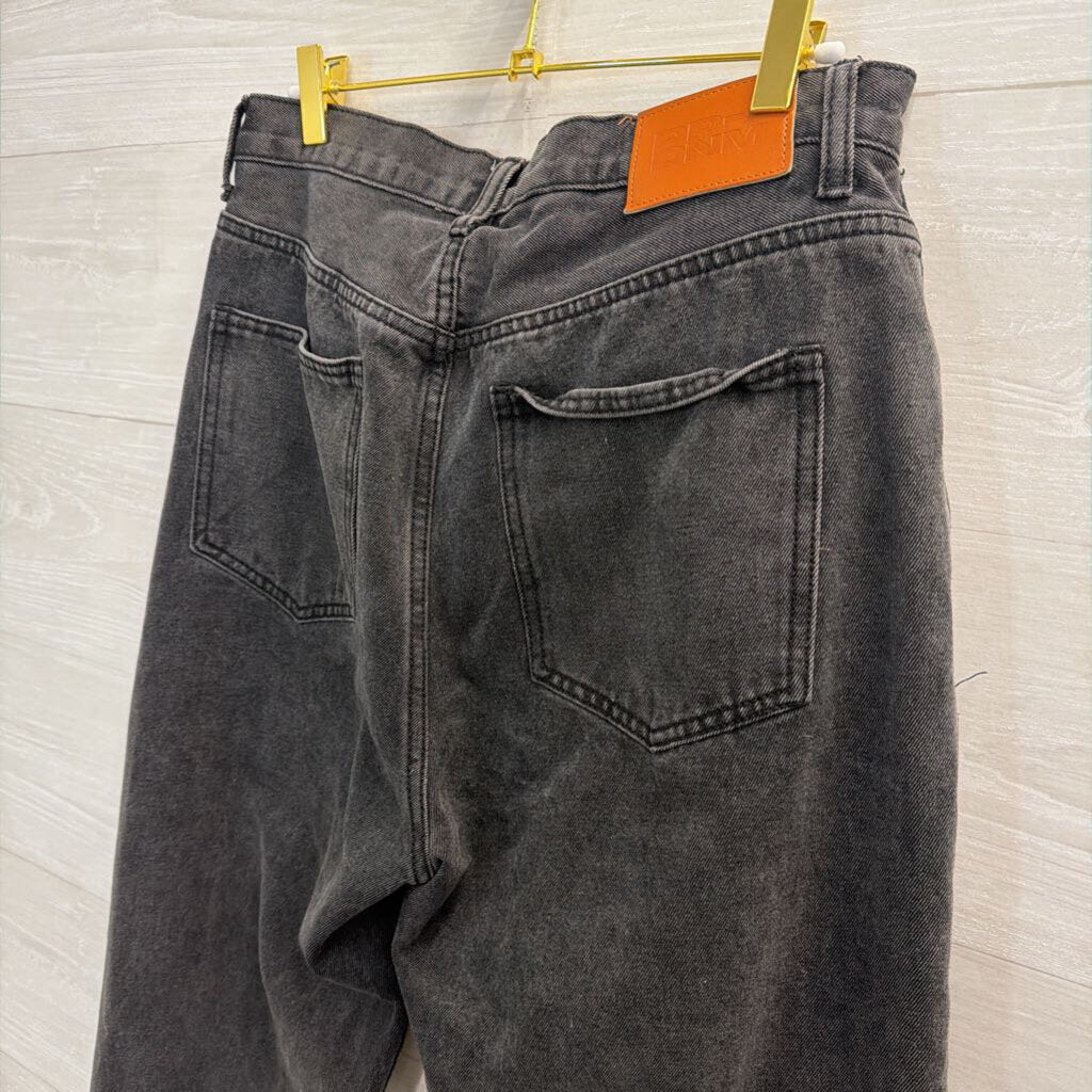 Princess Polly Black Denim Wide Leg Jeans 8