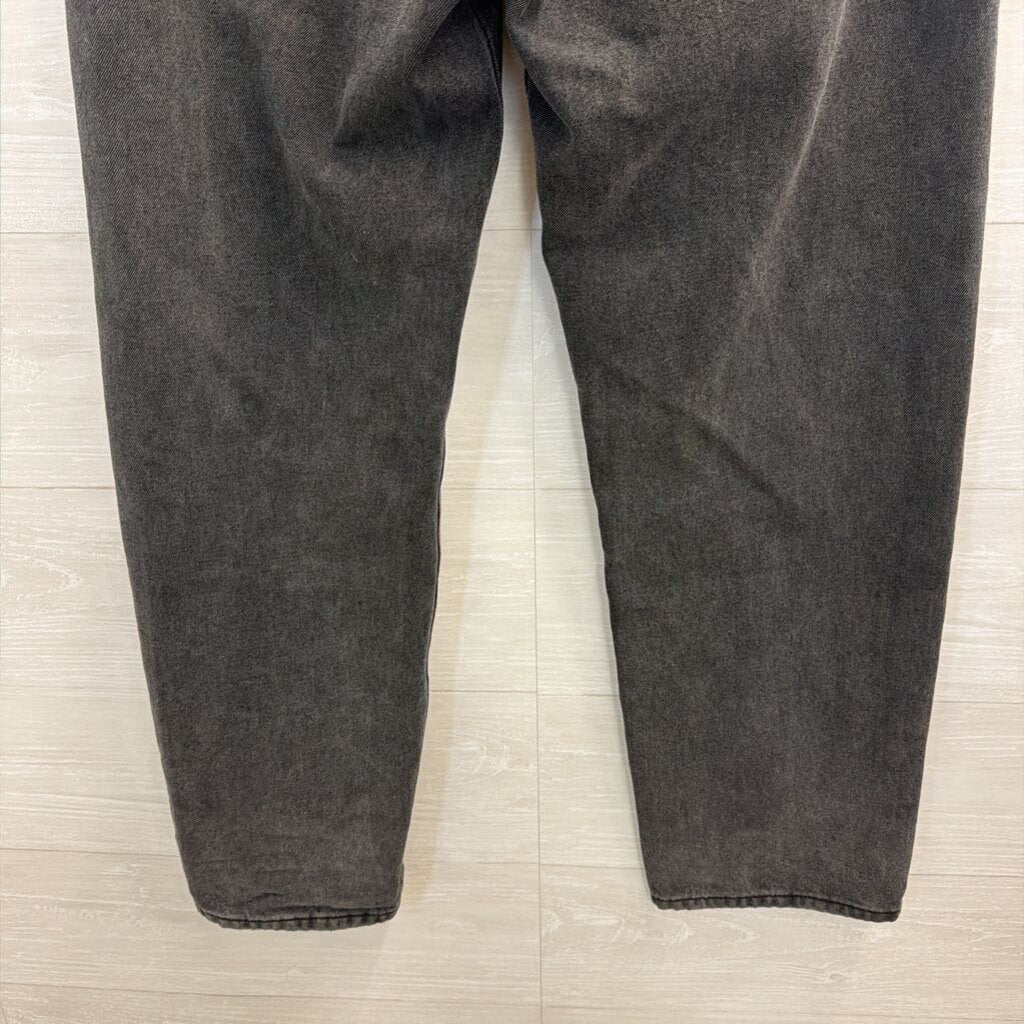 Princess Polly Black Denim Wide Leg Jeans 8
