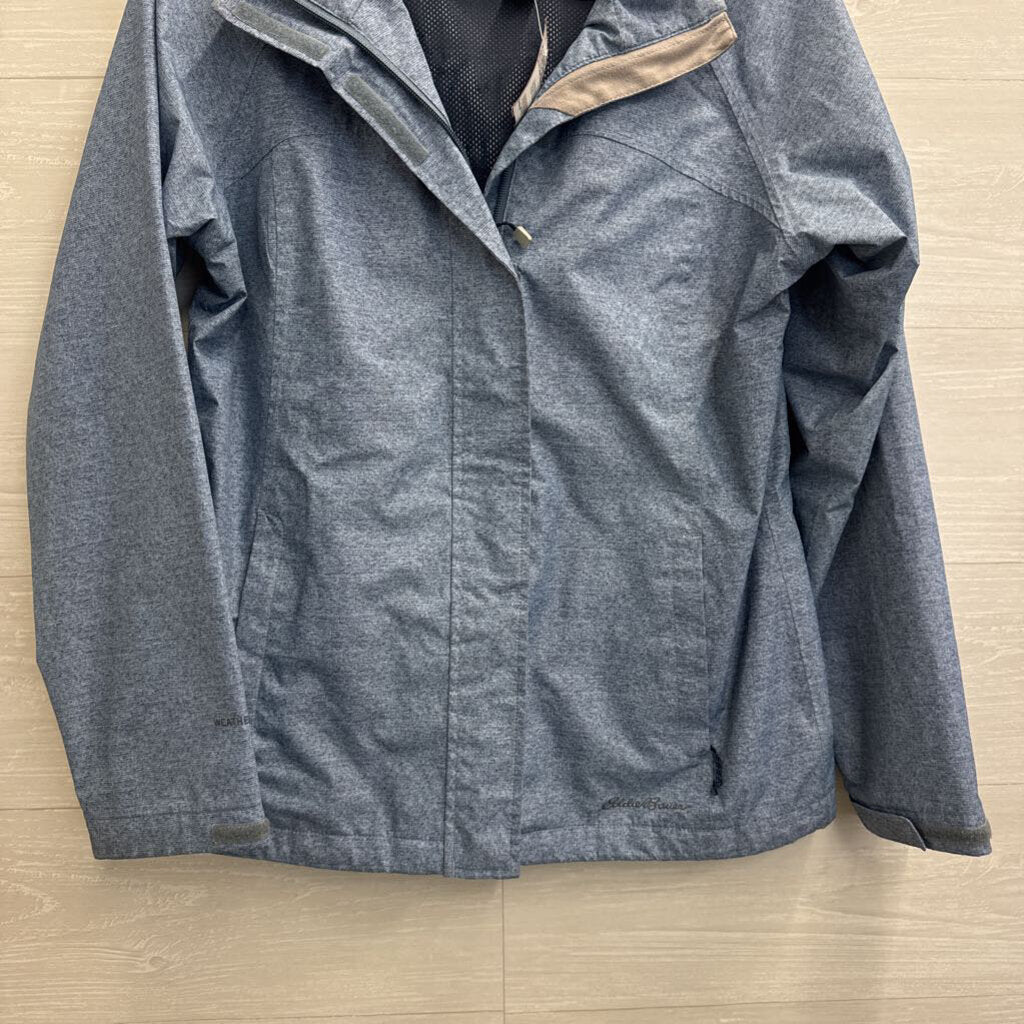 Eddie Bauer Blue Hooded Zip Up Jacket Small