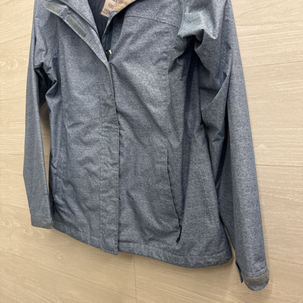 Eddie Bauer Blue Hooded Zip Up Jacket Small