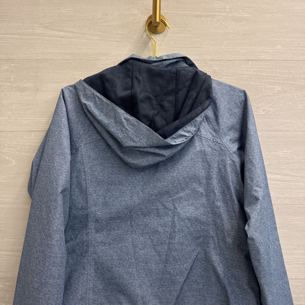 Eddie Bauer Blue Hooded Zip Up Jacket Small