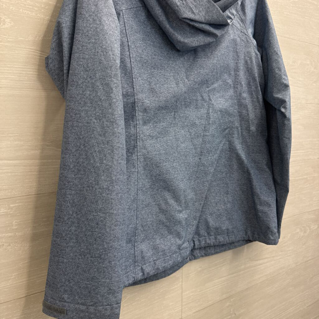 Eddie Bauer Blue Hooded Zip Up Jacket Small